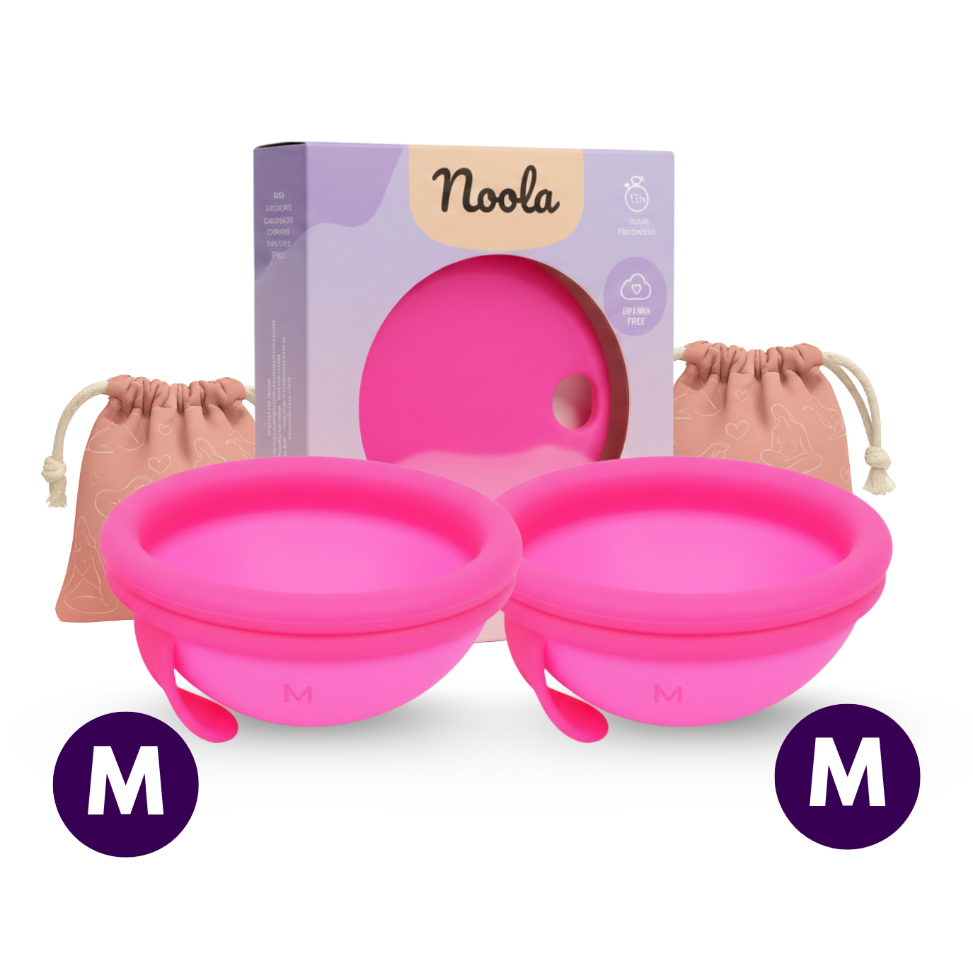 1+1 M/M Noola Menstrual Discs – Duo Pack for High Cervix