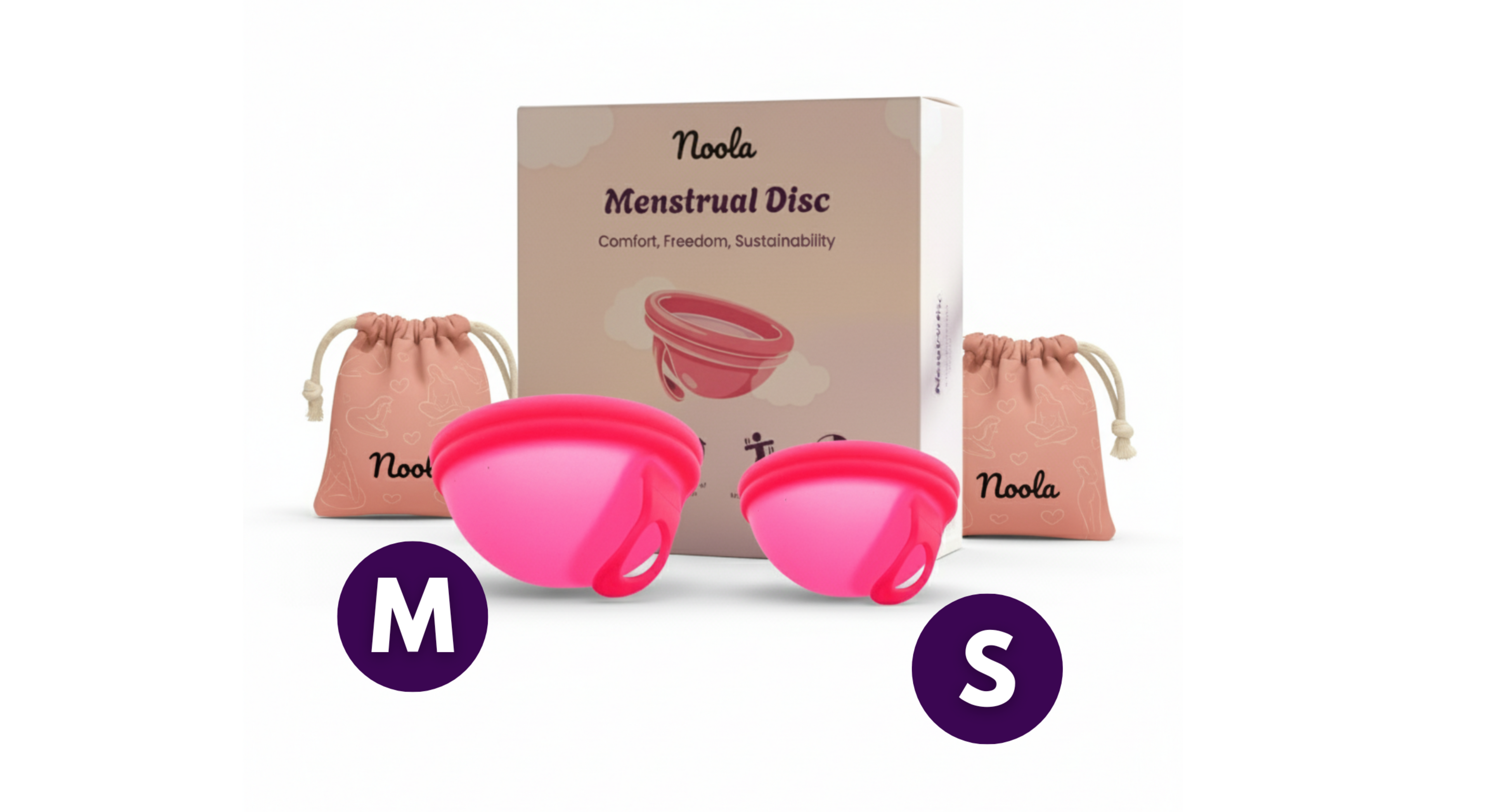 1+1 S/M Noola Menstrual Discs – Try Both Sizes (Most Popular Choice) 🔥 2.0