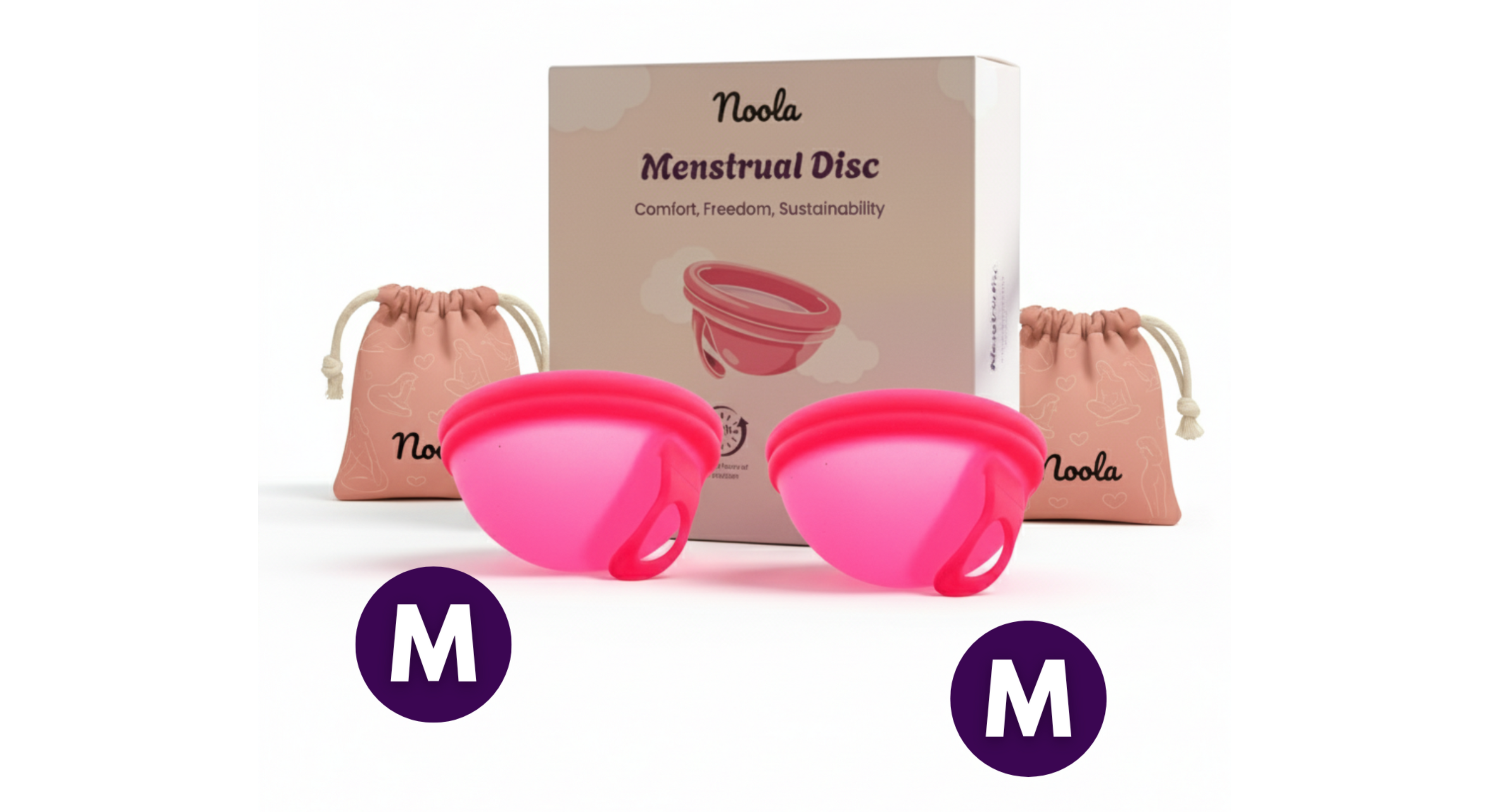 1+1 M/M Noola Menstrual Discs – Duo Pack for High Cervix 2.0
