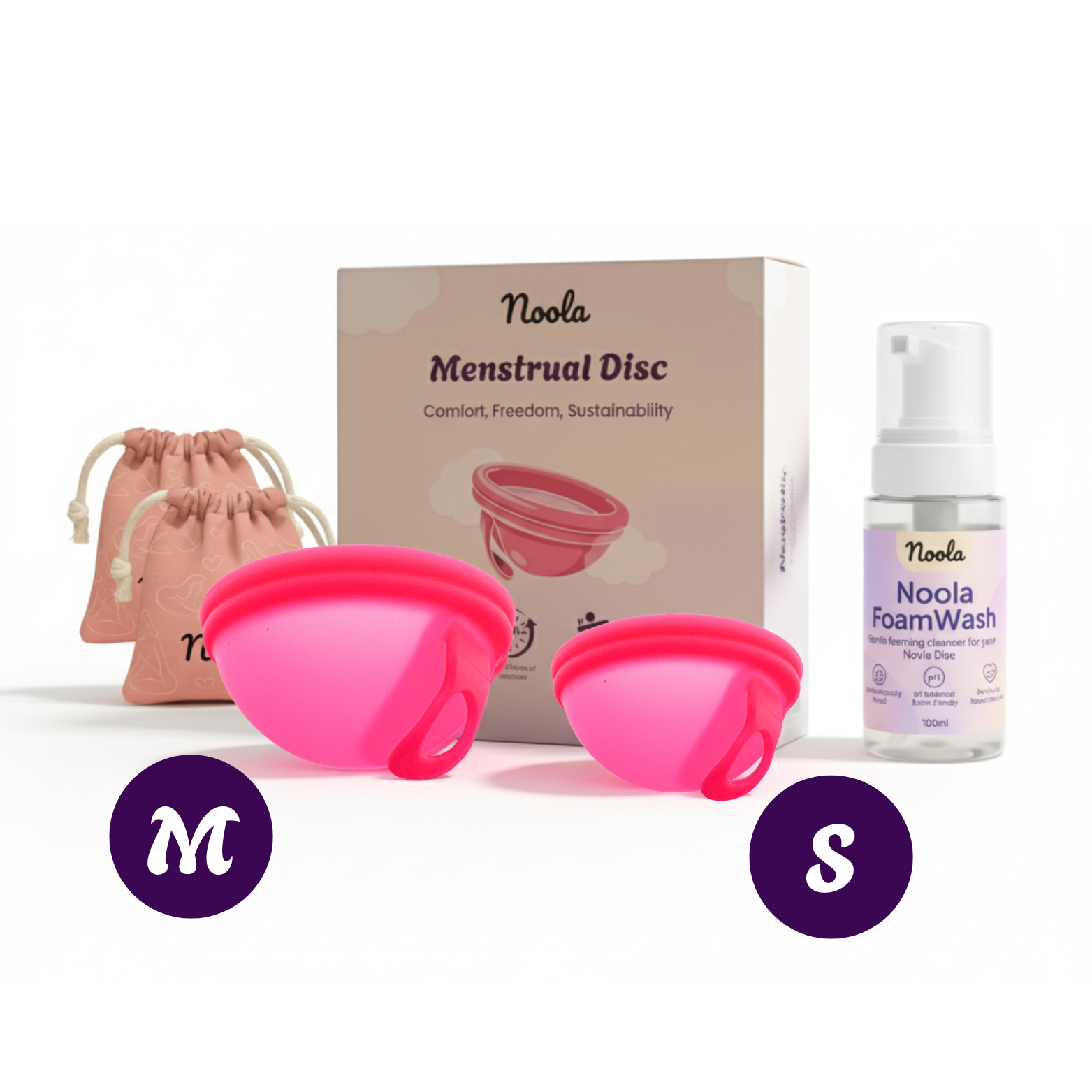 1+1 M/S Noola Menstrual Discs + FREE GIFTS – Try Both Sizes! 2.0